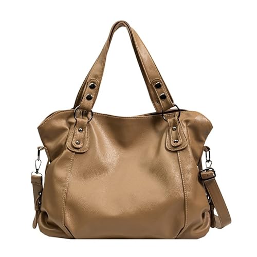 JXpxbao Damen Leder-handtaschen-schulter-einkaufstasche Top Griff Taschen Schulranzen Designer Damen Geldbörsen Cross-body-tasche (Khaki) von JXpxbao