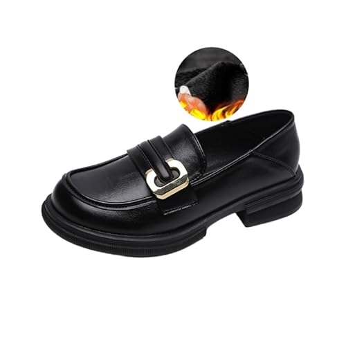 JXpxbao Damen Mokassins Klassische Loafer Bequeme Slip on Loafer Slippers Business-Schuhe Mit Dicker Sohle (Schwarz (Veveled),36) von JXpxbao