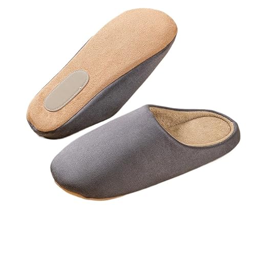 JXpxbao Damen Plüsch Winter Hausschuhe, Warme Flauschige Anti-Rutsch Plüsch Schuhpantoffeln, Herren Weiche Hausschuhe für Drinnen und Draußen (Marineblau,38) von JXpxbao