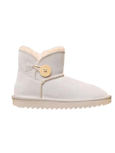 JXpxbao Damen Schlupfstiefel Warm Gefüttert Winter Boots Schneestiefel Winterschuhe Wildleder Winterstiefel Schneeschuhe (Sandfarbe,35) von JXpxbao