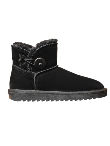 JXpxbao Damen Schlupfstiefel Warm Gefüttert Winter Boots Schneestiefel Winterschuhe Wildleder Winterstiefel Schneeschuhe (Schwarz,39) von JXpxbao