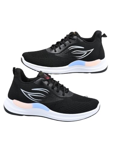 JXpxbao Damen Slip On Sneaker Leichte Atmungsaktiv Sportschuhe Turnschuhe Bequem Freizeitschuhe Walking Schuhe Outdoor Fitness (36,Schwarz) von JXpxbao