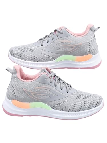 JXpxbao Damen Slip On Sneaker Leichte Atmungsaktiv Sportschuhe Turnschuhe Bequem Freizeitschuhe Walking Schuhe Outdoor Fitness (39,Grau) von JXpxbao