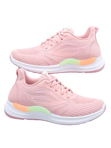 JXpxbao Damen Slip On Sneaker Leichte Atmungsaktiv Sportschuhe Turnschuhe Bequem Freizeitschuhe Walking Schuhe Outdoor Fitness (40,Rosa) von JXpxbao