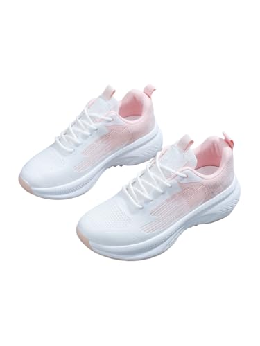 JXpxbao Damen Slip On Sneaker Memory Foam Turnschuhe Sportschuhe Bequeme Schlupfschuhe (weiß rosa,37) von JXpxbao