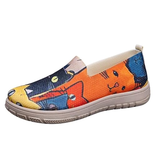 JXpxbao Damen-Slipper Leichte Wanderschuhe Lässige Reiseschuhe Bequeme Und Stylische Turnschuhe (Gelb,36) von JXpxbao