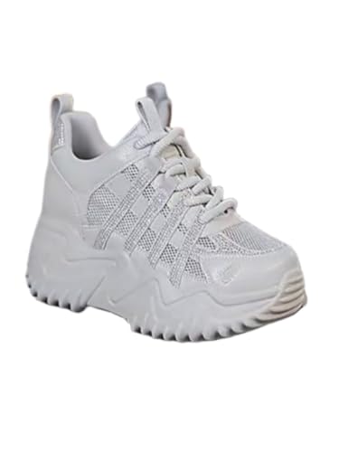 JXpxbao Damen Sneaker Atmungsaktiv Turnschuhe Leicht Laufschuhe Sportschuhe Freizeitschuhe (39,Hellgrau) von JXpxbao