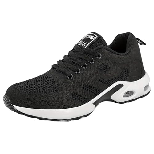 JXpxbao Damen Sneaker Atmungsaktiv Turnschuhe Leicht Laufschuhe Sportschuhe Freizeitschuhe (Schwarz,40.5) von JXpxbao