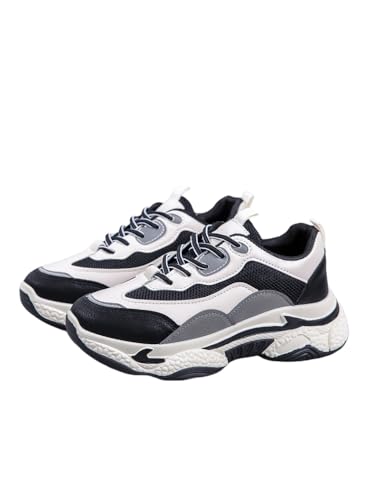 JXpxbao Damen Sportschuhe Atmungsaktives Mesh Ultraleichte Freizeitschuhe mit Stoßdämpfungsfunktion (35,Schwarz grau) von JXpxbao