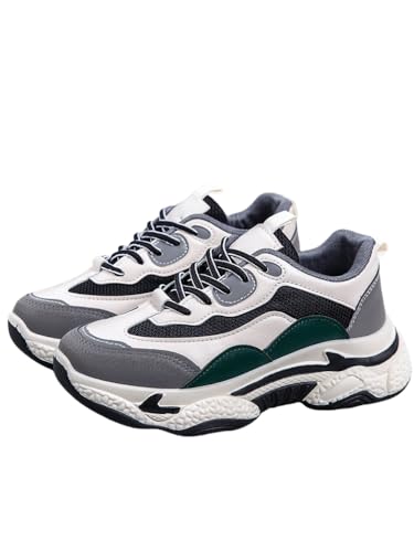 JXpxbao Damen Sportschuhe Atmungsaktives Mesh Ultraleichte Freizeitschuhe mit Stoßdämpfungsfunktion (38,Schwarz grün) von JXpxbao