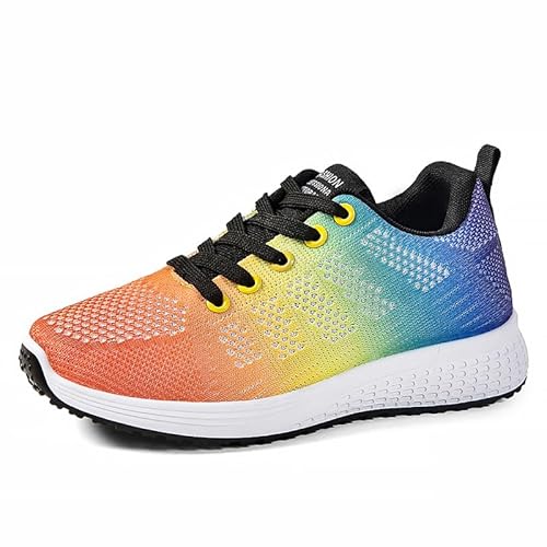 JXpxbao Damen Turnschuhe Sportliche Laufschuhe Schnürschuhe Atmungsaktive Outdoor Cross Trainer Zum Joggen Leichte Walkingschuhe Jogging Tennisschuhe Sneaker (Bunt,39) von JXpxbao