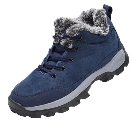 JXpxbao Damen Winterschuhe Warm Gefüttert Schneestiefel Herbst Outdoor Boots Winterstiefel Sneaker (41,blau) von JXpxbao
