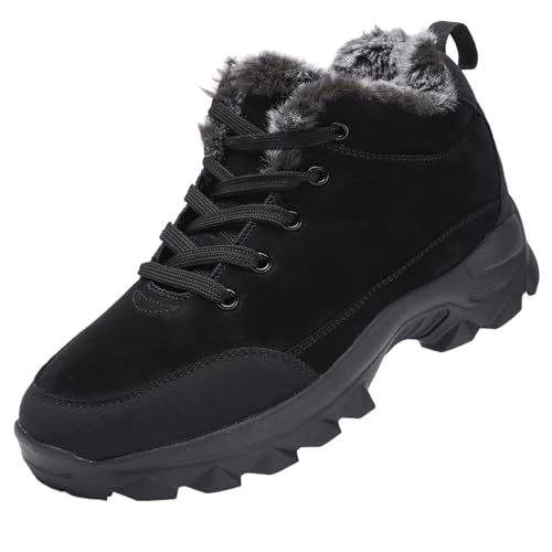 JXpxbao Damen Winterschuhe Warm Gefüttert Schneestiefel Herbst Outdoor Boots Winterstiefel Sneaker (41,schwarz) von JXpxbao