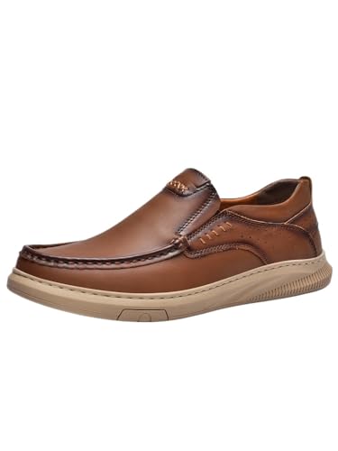 JXpxbao EHerrenschuhe Klassische Loafers Slipper Freizeitschuhe Business Casual Lederschuhe (40,Braun 1) von JXpxbao