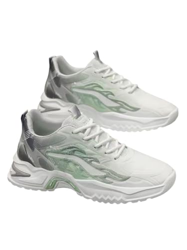 JXpxbao Extra Weite Laufschuhe Herren Joggingschuhe Gedämpft Sportschuhe Leicht Barfußschuhe Atmungsaktiv Turnschuhe Tennis Fitness Jogging Walkingschuhe (40,Grün) von JXpxbao