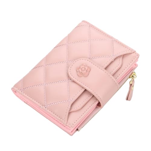 JXpxbao Geldbörse Damen Leder Portemonnaie Damen Klein Mit Kartenfächern Geldbeutel Klein Brieftasche Mädchen Mit Reißverschlusstasche Und Banknotenfach (Rosa) von JXpxbao