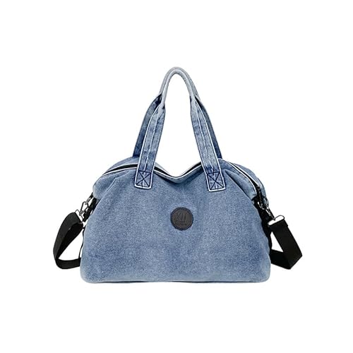 JXpxbao Große Denim Handtasche Frauen Tasche Shopper Tasche Tote Bag Damen Schulter Messenger Taschen Weibliche Große Kapazität Reise Tragetaschen Sporttasche Für Damen (Blau) von JXpxbao