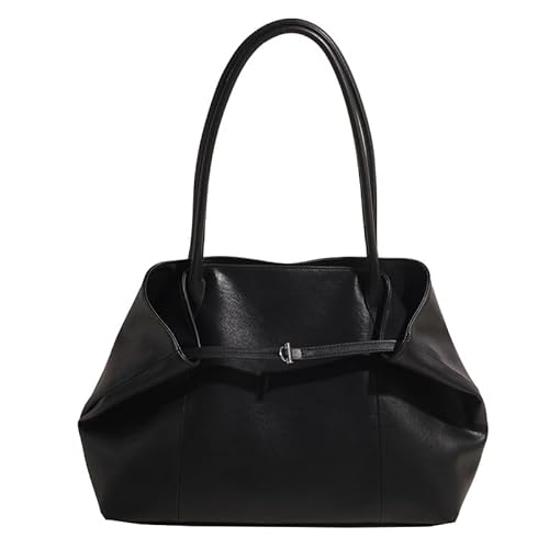 JXpxbao Handtasche Damen Umhängetasche Groß Shopper Tasche Damen PU Leder Tote Bag Henkeltaschen Schultertasche Für Arbeit, Reisen, Einkauf, Schule (Schwarz) von JXpxbao
