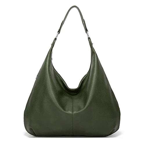 JXpxbao Handtaschen Damen Lederimitat Umhängetasche Designer Taschen Hobo Taschen groß Mit Quasten (dunkelgrün) von JXpxbao