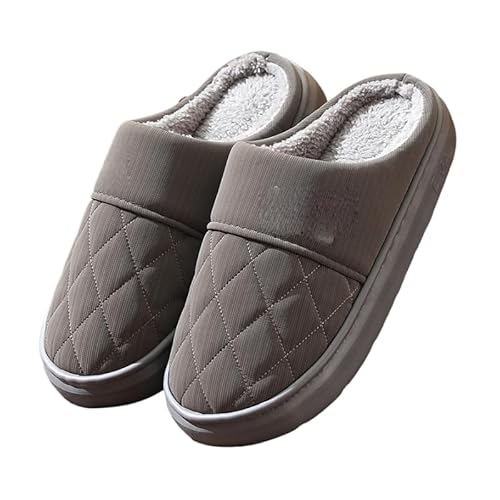 JXpxbao Hausschuhe Herren Winter.hausschuhe Herren Winter.winter-baumwollschuhe.winter-baumwollschuhe.herren Bequeme Baumwolle Hauspuschen.baumwollschuhe (Grau,40) von JXpxbao