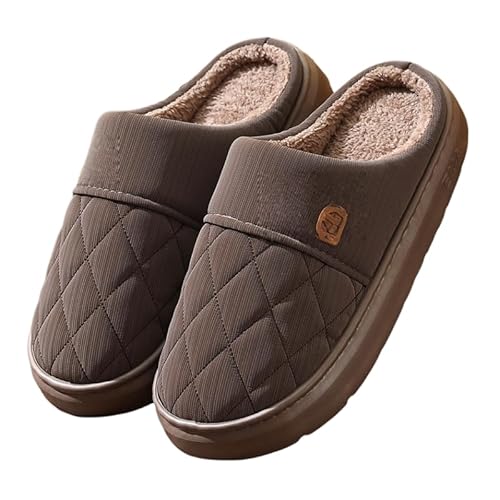 JXpxbao Hausschuhe Herren Winter.hausschuhe Herren Winter.winter-baumwollschuhe.winter-baumwollschuhe.herren Bequeme Baumwolle Hauspuschen.baumwollschuhe (Kaffeefarbe,44) von JXpxbao
