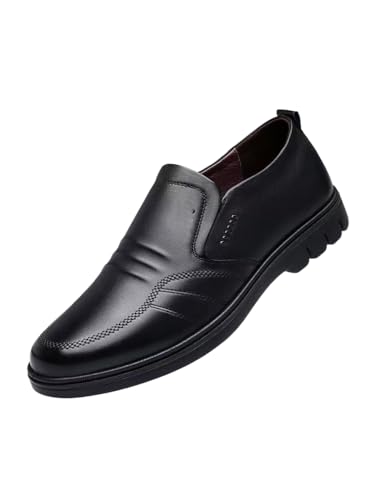 JXpxbao Herren-Anzugschuhe, mittelhohe Lederschuhe, Business-Lederschuhe, (38,Schwarz) von JXpxbao