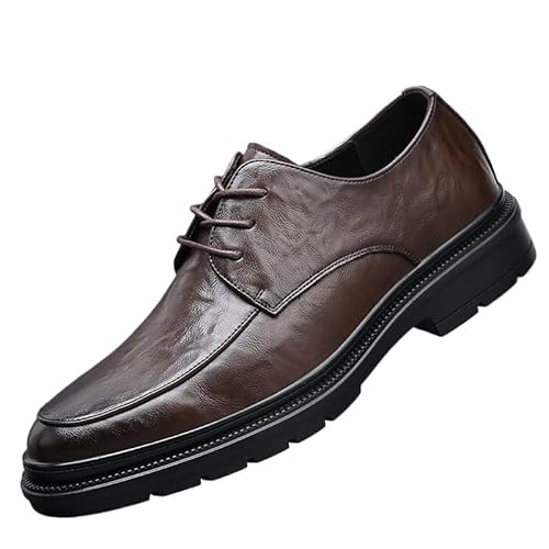 JXpxbao Herren-Anzugschuhe Klassische Schnürschuhe Mit Halbhohem Schaft Für Den Geschäftsalltag (39,Braun) von JXpxbao
