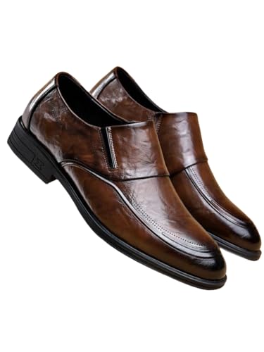 JXpxbao Herren-Anzugschuhe Klassische Schnürschuhe Mit Halbhohem Schaft Für Den Geschäftsalltag (Braun,43) von JXpxbao