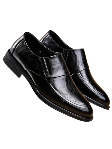 JXpxbao Herren-Anzugschuhe Klassische Schnürschuhe Mit Halbhohem Schaft Für Den Geschäftsalltag (Schwarz,41) von JXpxbao