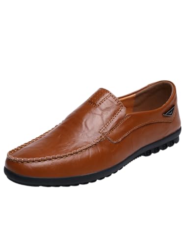 JXpxbao Herren-Anzugschuhe Lederschuhe Hochzeitsschuhe Halbhohe Schuhe Klassische Business-Schuhe Schwarz Braun 38-46 (46,Rotbraun) von JXpxbao