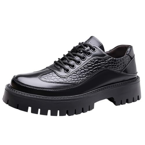 JXpxbao Herren-Anzugschuhe Lederschuhe Hochzeitsschuhe Halbhohe Schuhe Klassische Business-Schuhe Schwarz Braun 38-47 (44,Schwarz) von JXpxbao