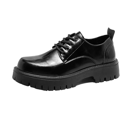 JXpxbao Herren-Anzugschuhe Lederschuhe Hochzeitsschuhe Schnürschuhe Mit Halbhohem Schaft Klassische Business-Schnürschuhe Schwarz 39-43 (Schwarz,41) von JXpxbao