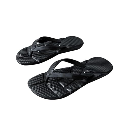 JXpxbao Herren Flip Flops Zehentrenner Massage Bequeme Anti-Rutsch Sommer Strand Sandalen Outdoor Surf Flip Flops (schwarz,43) von JXpxbao