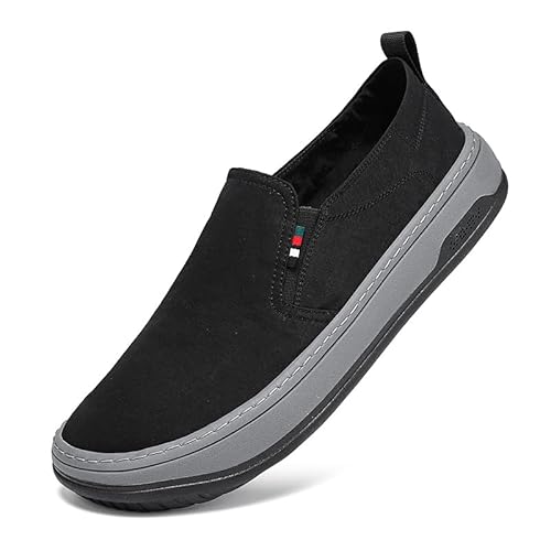 JXpxbao Herren Klassische Mokassins Flache Slipper Slip on Penny Loafer Weich Komfort Schuhe Bootsschuhe Atmungsaktiv Sportschuhe Freizeit Fahrschuhe EU 39-44 (Schwarz,42) von JXpxbao