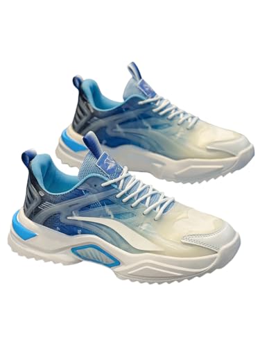 JXpxbao Herren-Laufschuhe, Walking-Tennisschuhe, bequem, rutschfest, atmungsaktiv, sportlich, geeignet für Fitness, Fitnessstudio, Cross-Training, Sport- und Freizeitschuhe. (41,blau) von JXpxbao
