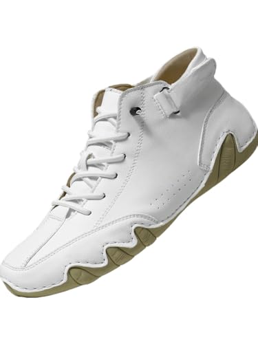 JXpxbao Herren Laufschuhe Mode High Top Sneakers Freestyle Hi-Top Lässig Sportschuhe Wanderschuhe Hoch Turnschuhe Freizeitschuhe Fitness Hohe Schuhe (37,weiß) von JXpxbao