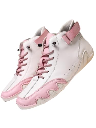JXpxbao Herren Laufschuhe Mode High Top Sneakers Freestyle Hi-Top Lässig Sportschuhe Wanderschuhe Hoch Turnschuhe Freizeitschuhe Fitness Hohe Schuhe (39,Weißes Pulver) von JXpxbao