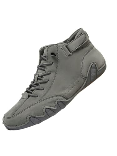 JXpxbao Herren Laufschuhe Mode High Top Sneakers Freestyle Hi-Top Lässig Sportschuhe Wanderschuhe Hoch Turnschuhe Freizeitschuhe Fitness Hohe Schuhe (40,Grau) von JXpxbao