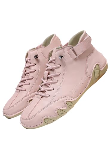 JXpxbao Herren Laufschuhe Mode High Top Sneakers Freestyle Hi-Top Lässig Sportschuhe Wanderschuhe Hoch Turnschuhe Freizeitschuhe Fitness Hohe Schuhe (44,Rosa) von JXpxbao