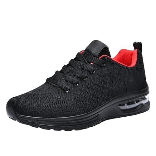 JXpxbao Herren Laufschuhe Mode Sportschuhe Freestyle Casual Wanderschuhe Freizeitschuhe Fitnessschuhe (schwarz rot,40) von JXpxbao