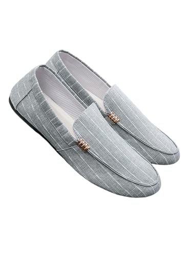 JXpxbao Herren-Loafer, modische Herrenschuhe und Party-Loafer,Smoking-Loafer (Grau 1,39) von JXpxbao