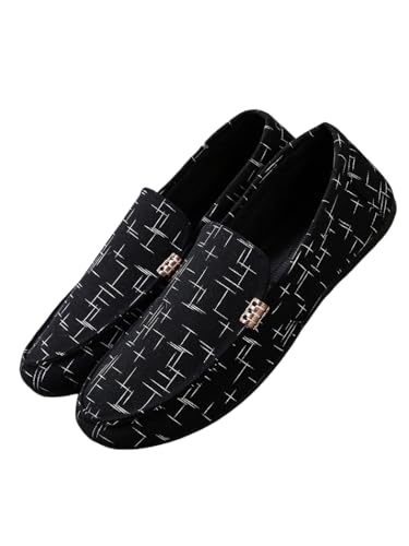 JXpxbao Herren-Loafer, modische Herrenschuhe und Party-Loafer,Smoking-Loafer (Schwarz 3,45) von JXpxbao