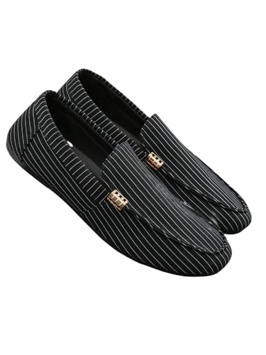 JXpxbao Herren-Loafer, modische Herrenschuhe und Party-Loafer,Smoking-Loafer (Schwarz 4,43) von JXpxbao