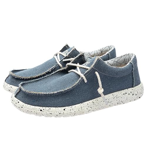 JXpxbao Herren Mokassins Flache Slipper Slip on Loafer Weich Comfort Klassische Schuhe (blau,41) von JXpxbao