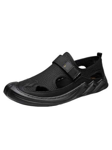 JXpxbao Herren Outdoor Sandalen Sommer Wanderschuhe Strand Wandern Sandalen Laufen Sport (schwarz,39) von JXpxbao