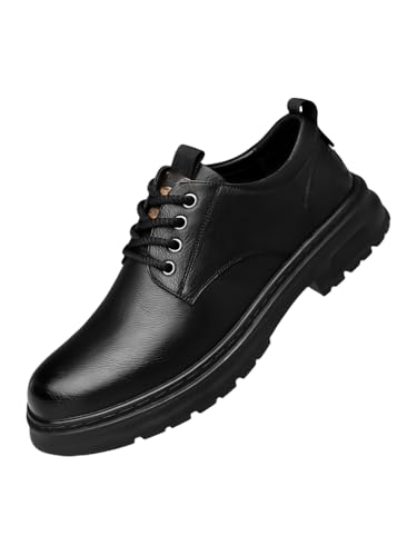 JXpxbao Herren-Retro-Schnürschuhe, Bequeme Anzugschuhe, Herren-Business-Büroschuhe (Schwarz,43) von JXpxbao