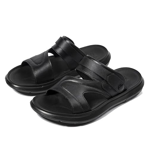 JXpxbao Herren Sandalen Herrensandalen, Badesandalen Für Zwei Zwecke, Sommerliche Atmungsaktive, Bequeme Und Rutschfeste Sandalen (schwarz,43) von JXpxbao