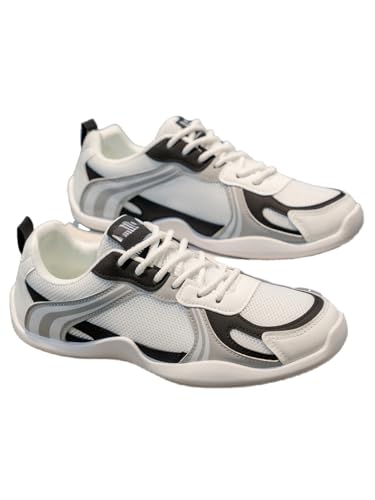 JXpxbao Herren Slip-On Mesh Atmungsaktive rutschfeste Sportschuhe, Strapazierfähiges Streifenmuster, Gummisohle, Ideal für Frühling/Sommer Outdoor Wandern, Camping, Klettern (Weiß,41) von JXpxbao