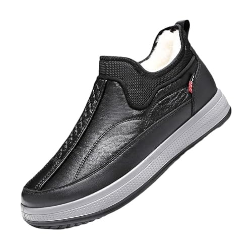 JXpxbao Herren-Slip-On-Sneaker Herren-Baumwoll-Loafer-Sneaker in Den Größen 39–43 (39,Schwarz) von JXpxbao