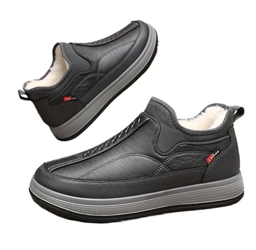 JXpxbao Herren-Slip-On-Sneaker Herren-Baumwoll-Loafer-Sneaker in Den Größen 39–43 (43,Grau) von JXpxbao